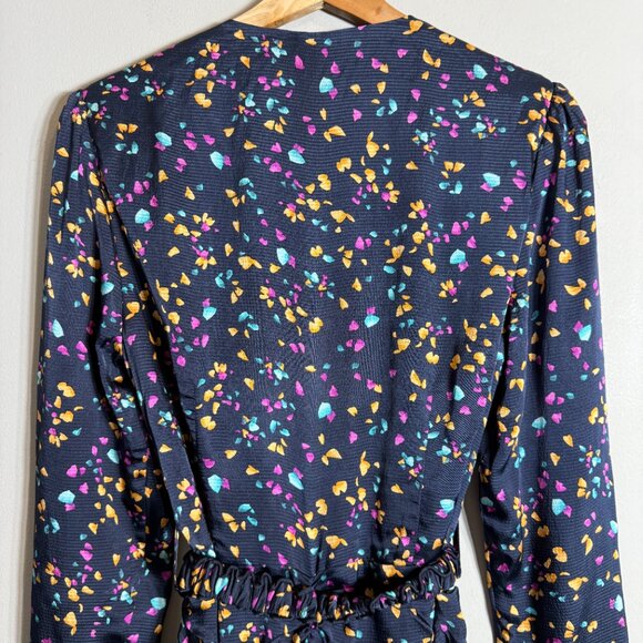 Karina Grimaldi Renatta Speckled Mini Dress Women's Small Blue Formal Wedding - Picture 12 of 16